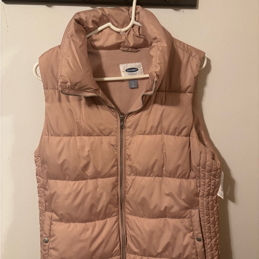Old Navy Women's Light Brown Quilted Vest